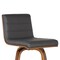 Armen Living Vienna 26" Swivel Counter Stool in Walnut Wood Finish with Gray Faux Leather LCVIBAGRWA26 - alternate 8